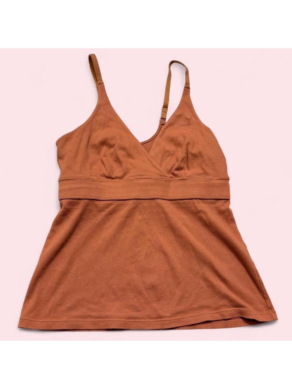Vintage Y2K 2000’s Ruby Ribbon brown cotton babydoll cross tank top in a size 36